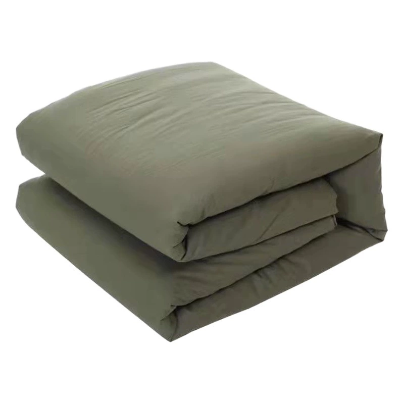 Однослойное хлопковое одеяло цвета хаки для двухъярусных кроватей в общежитиях, школах, на стройплощадках, для ликвидации последствий стихийных бедствий, для защиты труда, оптом