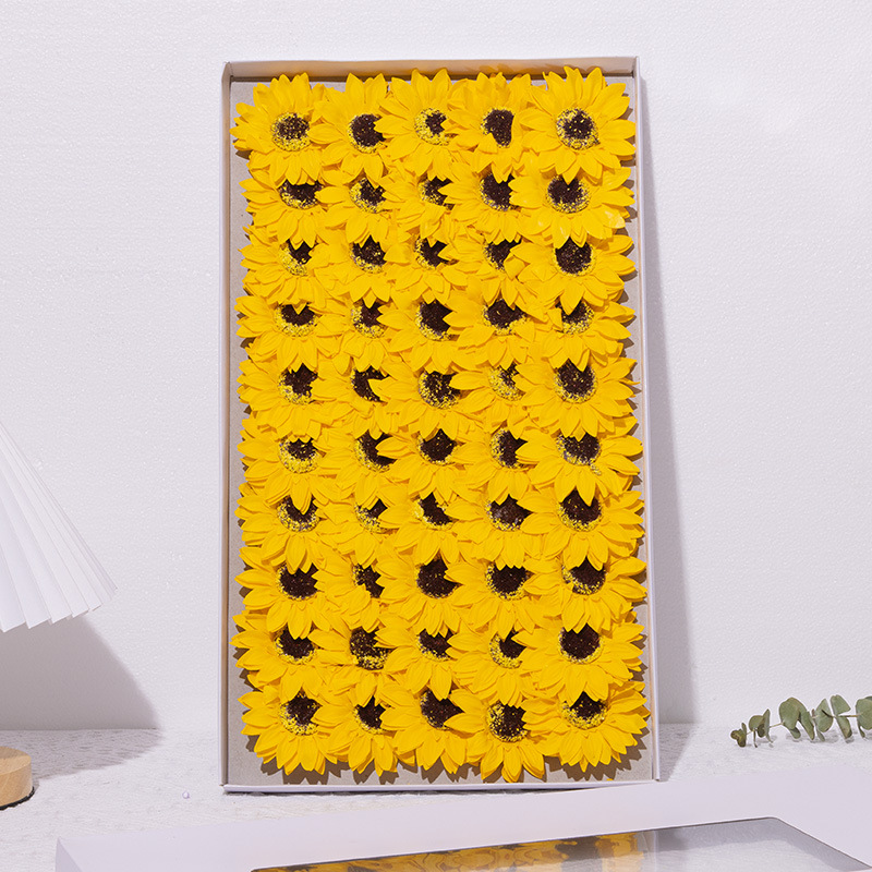 Jabón en forma de girasol, base, flor artificial, Vietnam, San Valentín, al por mayor