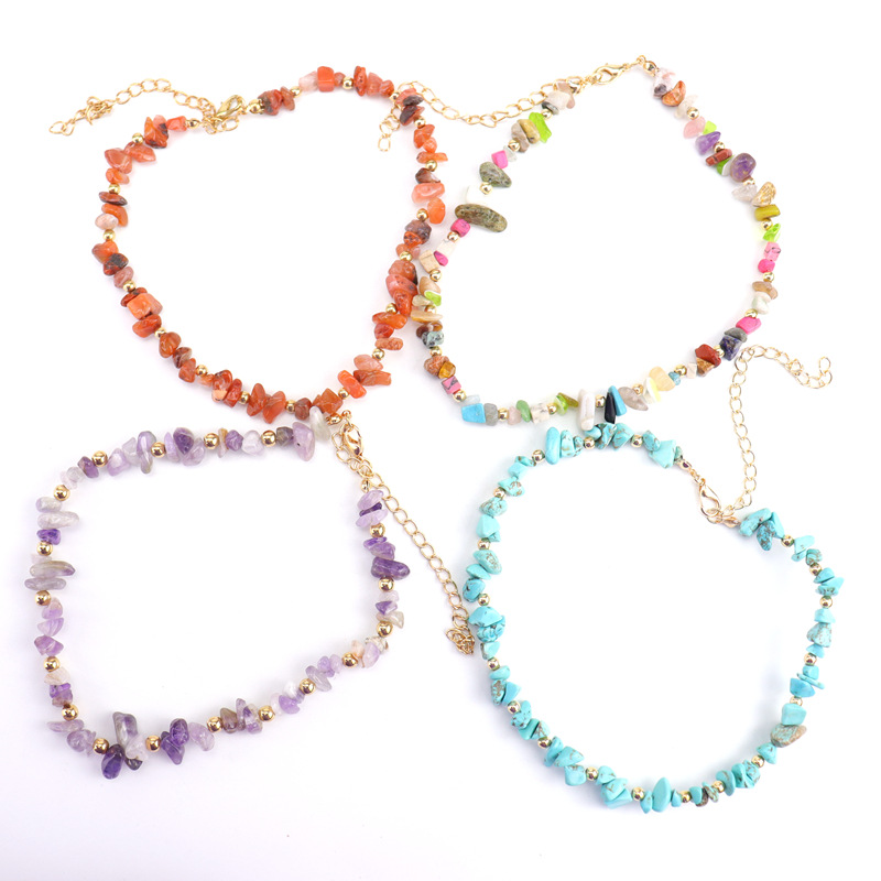 Ethnic Style Irregular Artificial Crystal Beaded Womenu0027S Necklace 1 Piece