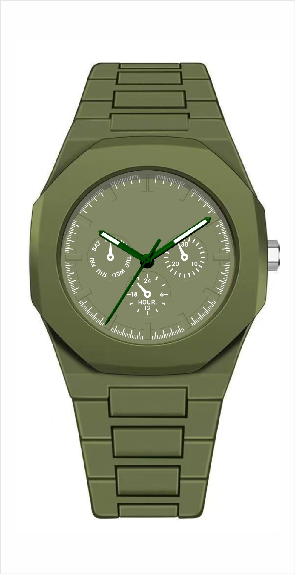 Reloj de negocios resistente al agua de alta gama, sudeste asiático, Oriente Medio, estilo explosivo, reloj de cuarzo árabe de plástico, cabello lacio de fábrica