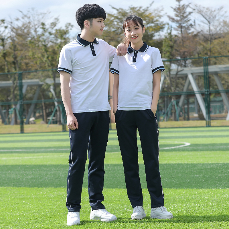 Uniforme de escuela de verano, pantalones de manga corta, ropa deportiva de escuela secundaria, ropa de escuela secundaria, ropa de clase de manga corta, chaqueta de verano