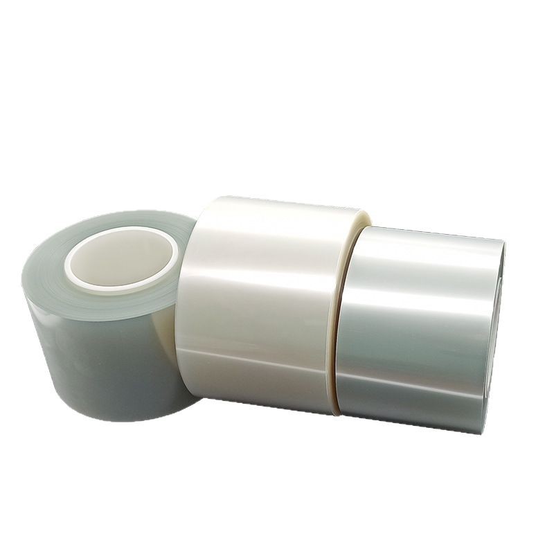 玫红色PET离型膜哑光高温可分切聚酯薄膜防静电胶粘pet隔离膜