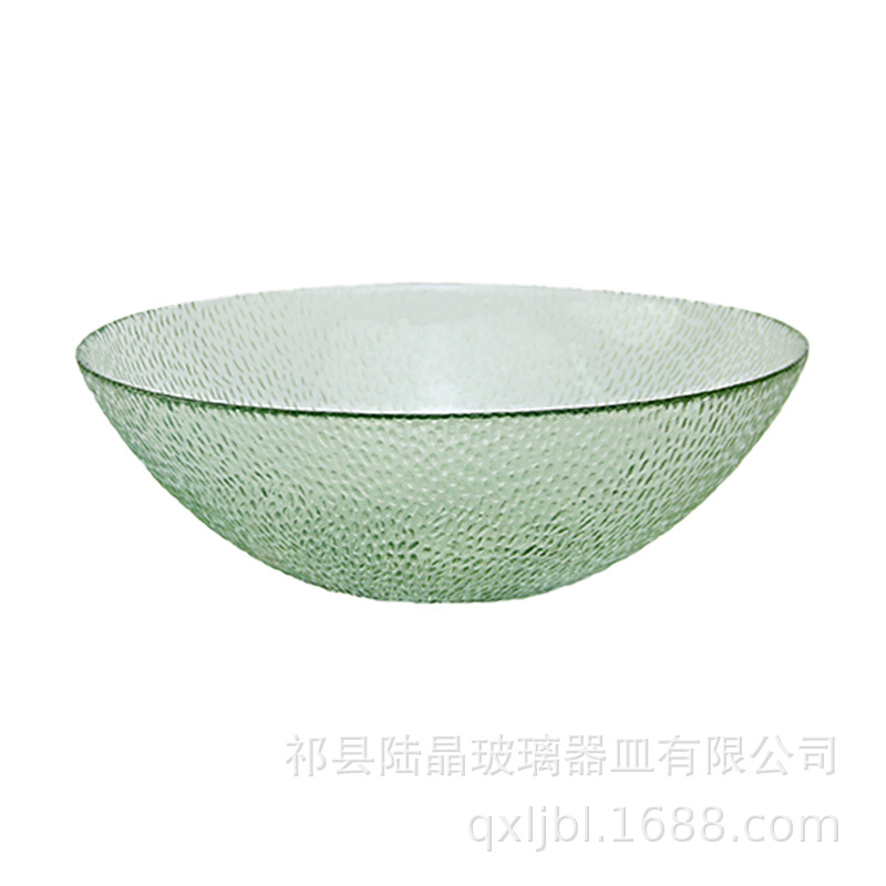 Creativo colorido Punto de cáñamo ensaladera tazón de fruta tazón de vidrio tazón de sopa tazón de postre sala de estar plato de fruta de alto aspecto