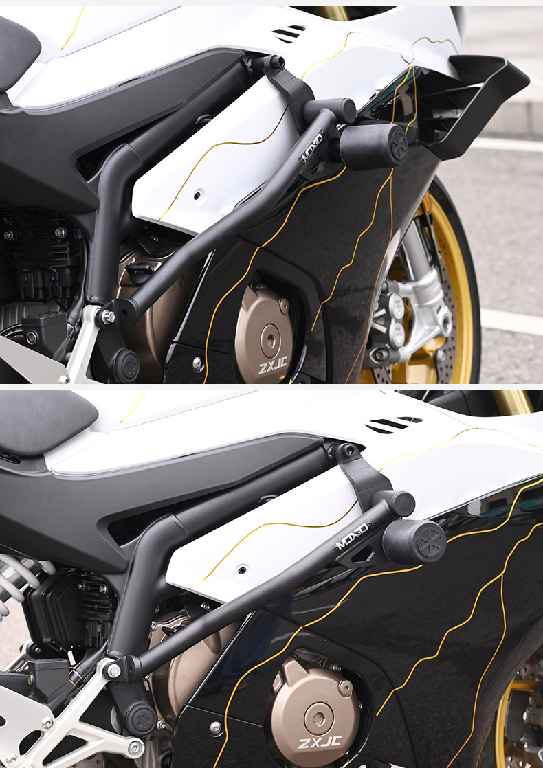 Suitable for Zhang Xue Motorcycle 500Rr Bumper, Motorcycle Front Guard Bar with Built-In Spring, Anti-Fall Competitive Guard Bar Cover