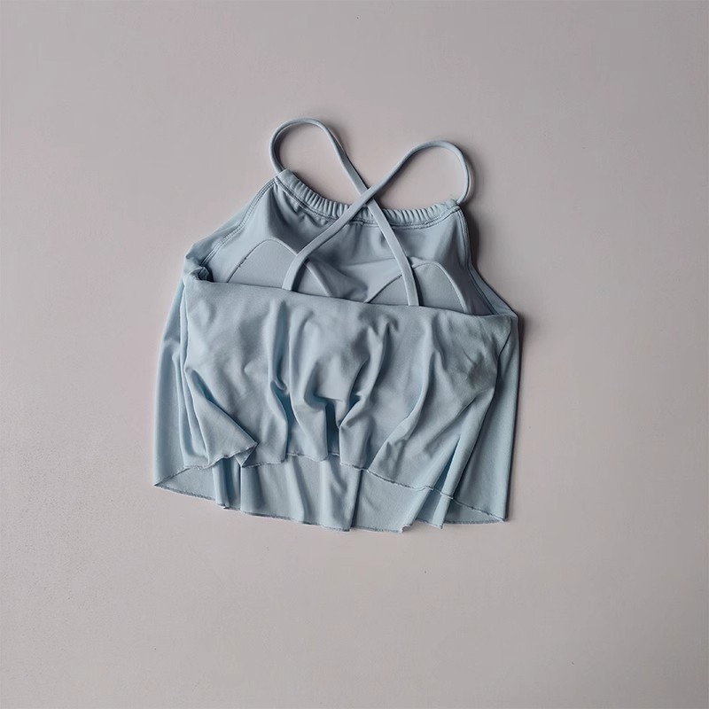 云感网纱瑜伽服背心女带胸垫健身上衣普拉提吊带运动文胸美背背心|undefined