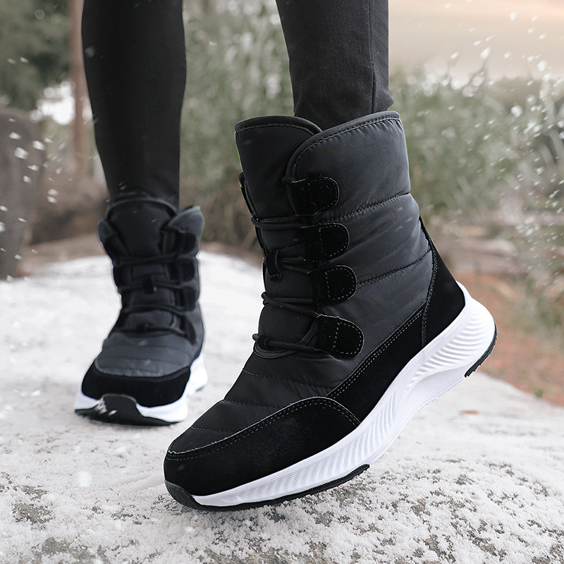 Otoño y invierno nuevas botas de mujer transfronterizas de moda botas de algodón al aire libre de alto alcance con terciopelo calentador botas de nieve de mujer image 2