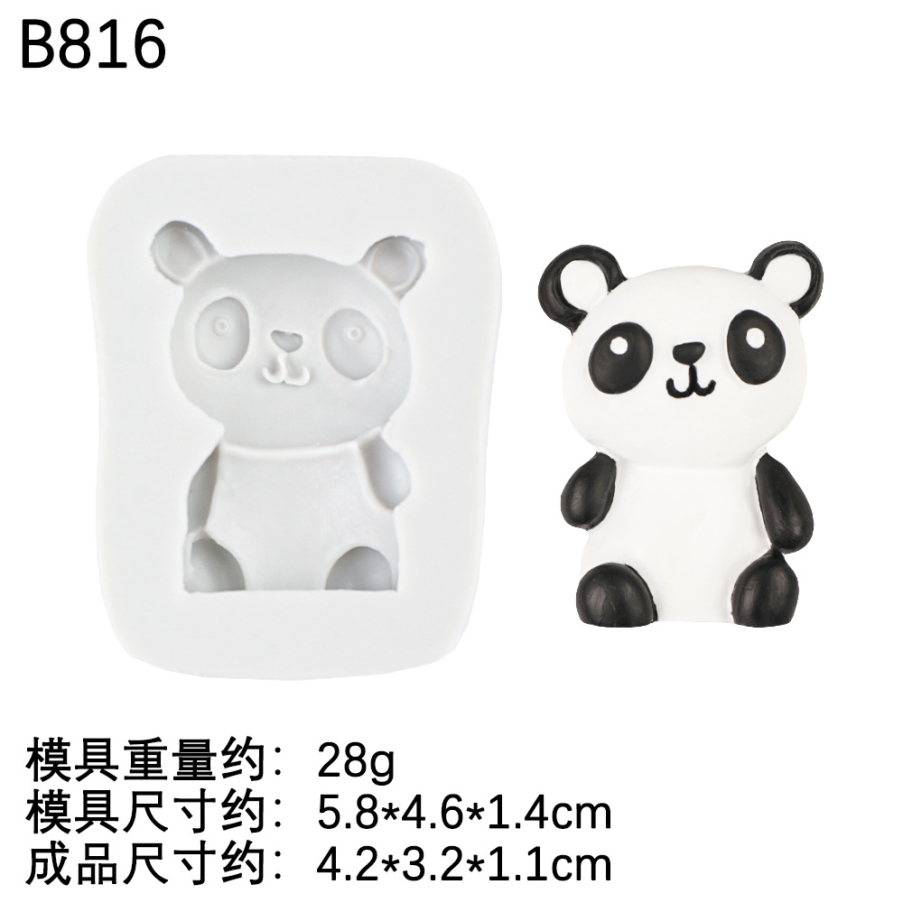 Cute Animal Theme Jirafa Fox Molde de silicona Diy Lion Chocolate Cake Adornos Molde de silicona