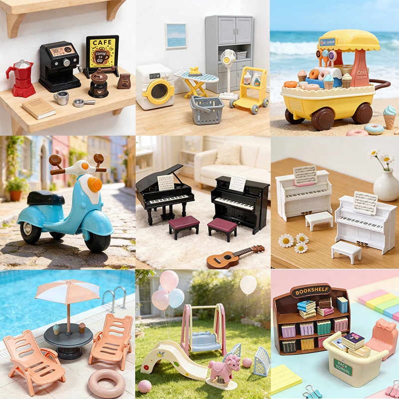 Desktop Ornaments, Amusement Park Slide, Carousel, Swing, Miniature Mini Play House, Home Toys, Dollhouse Set Desktop Ornaments, Amusement Park Slide, Carousel, Swing, Miniature Mini Play House, Home Toys, Dollhouse Set