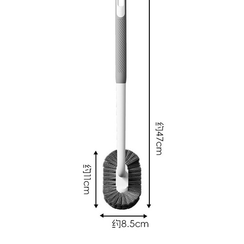 Toilet brush grooved long-handled toilet brush without dead corners wall-mounted bathroom cleaning brush soft-bristled toilet cleaning brush