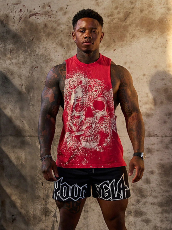 YOUNGLAアメリカ夏新品メンズベストジョギングジムスポーツフィットネスノースリーブtシャツトップス|undefined
