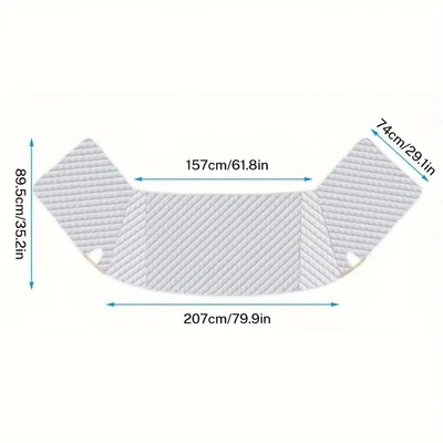 Rv Windshield Cover, Sunshade, Sun Protection, Heat Insulation, Sunshade for Car, Anti-Frost, Snow Cover, Windproof Cover, Snow Protection Cover (Sun shade) - 20714574-three-layer-mosaic
