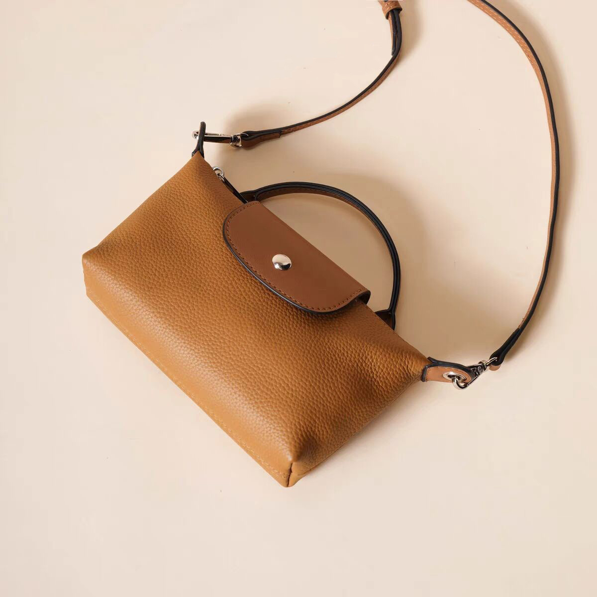 Crossbody-vleugeltas voor dames van echt leer - casual, modieuze, lichtgewicht, draagbare draagtas, crossbodytas met één schouder_voghion.com