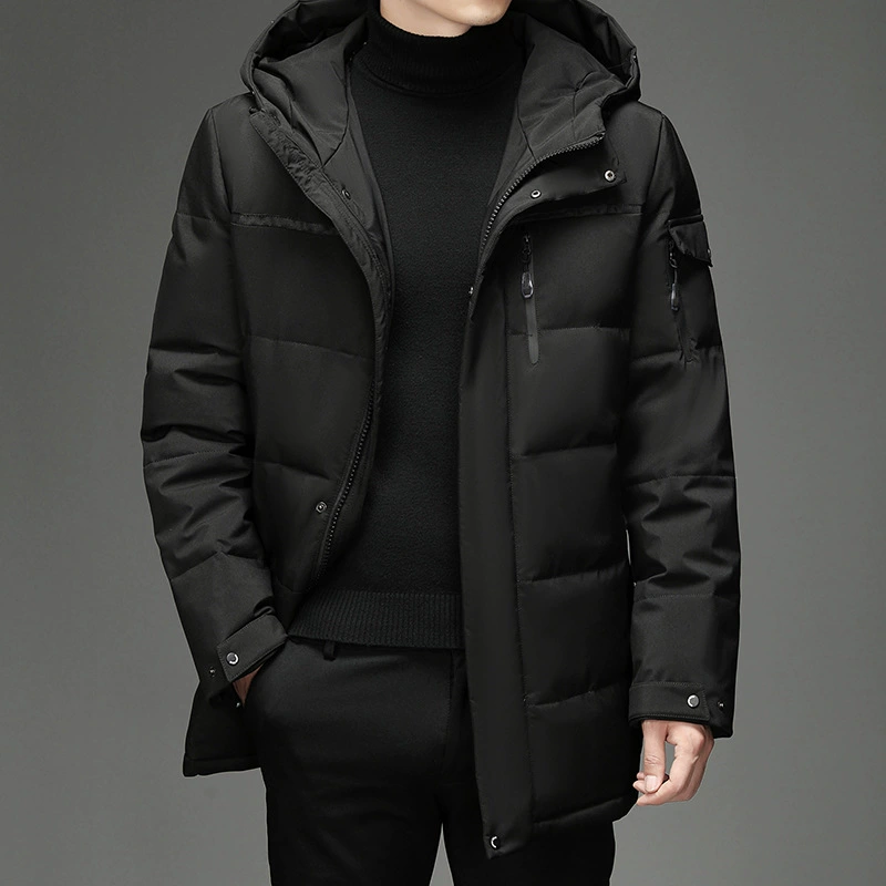 Новый производитель, оптовая продажа, клубный утолщенный пуховик, мужская куртка, модная уличная трансграничная пуховая рабочая одежда, корейская версия