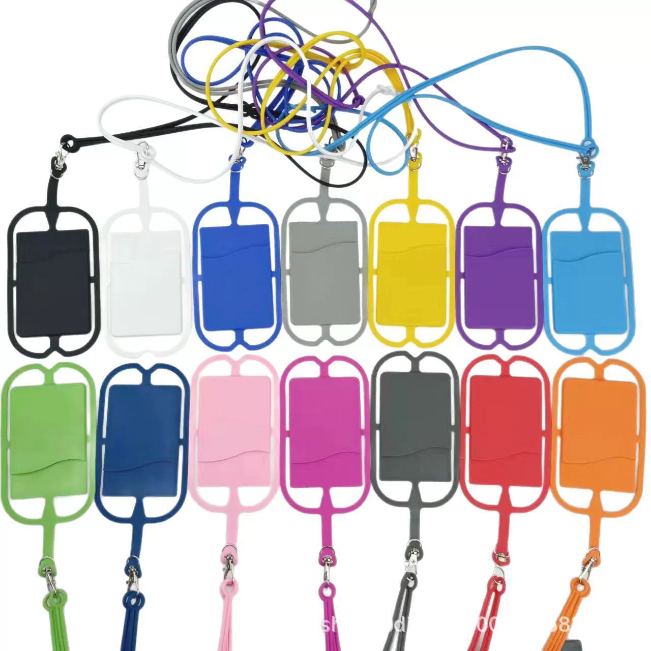 Silicone mobile phone, protective case, card holder, strap