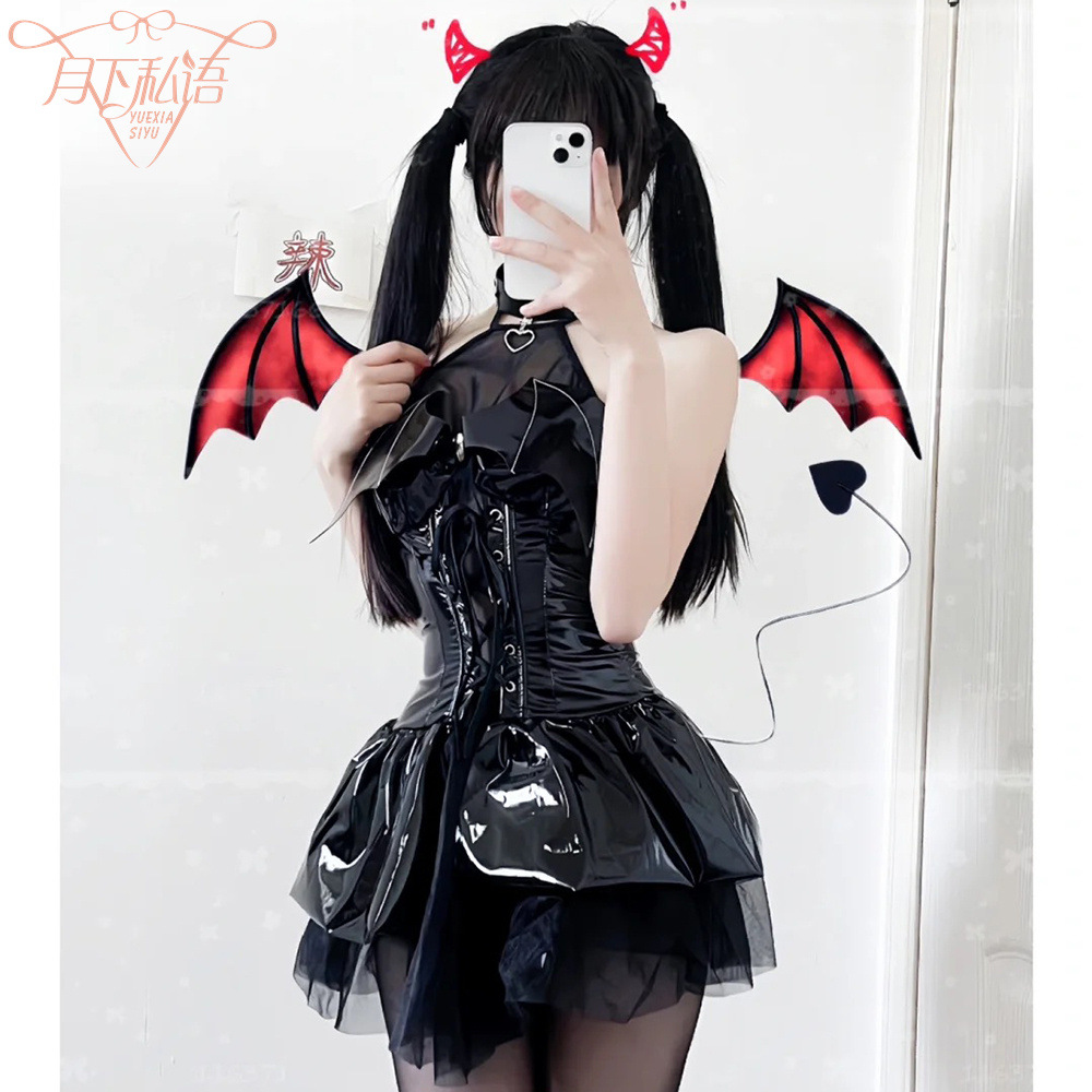 COS日系二次元cos魔女cosplay服装女小恶魔透视短裙纯欲辣妹制服-阿里巴巴