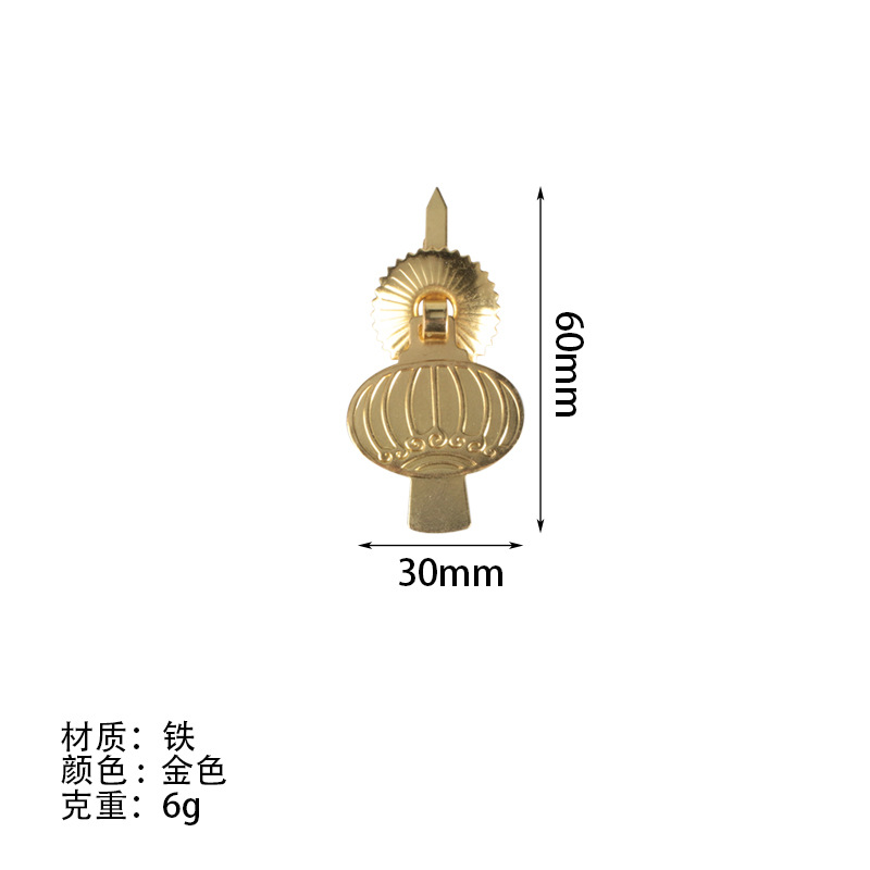 新中式拉手复古家具单孔抽屉柜子酒柜纯铜拉手仿古金色把手|ms