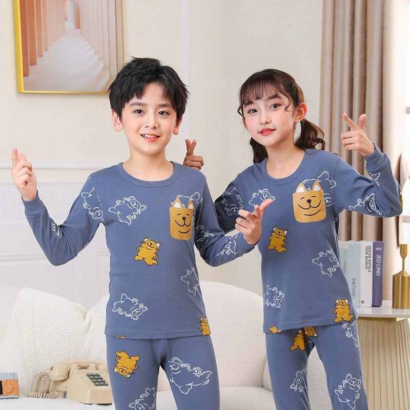 Children's thermal underwear, cotton thin autumn trousers for men and women, pijama, wholesale
