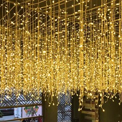 屋外LEDアイスライト滝ライトカーテンライト満天の星舞台部屋に祝日のイルミネーションを飾る