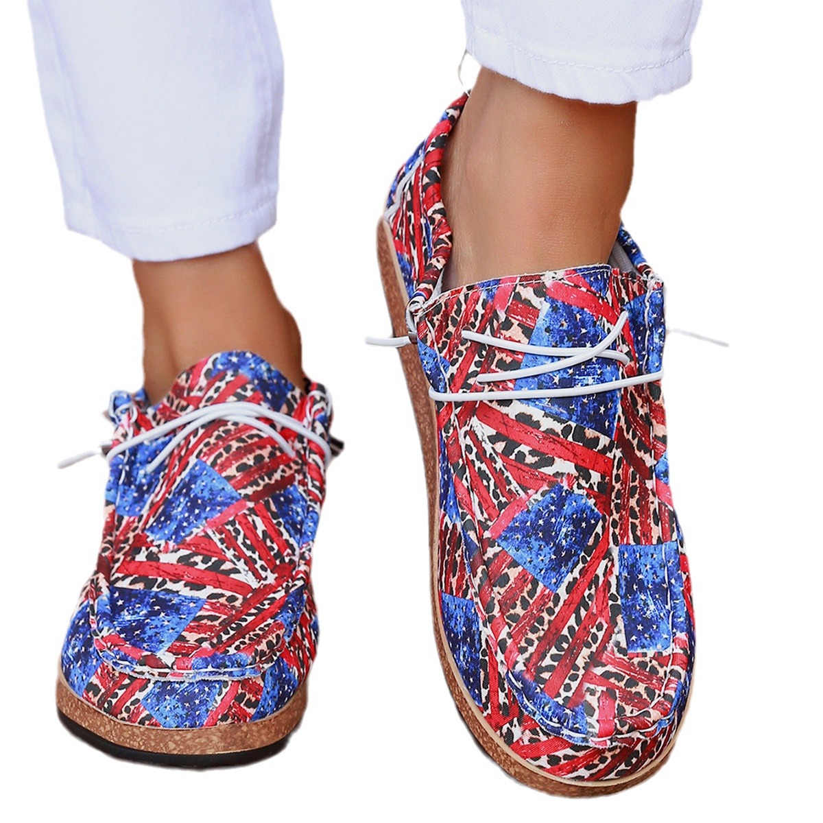 2024 New Thick soled Independent Day Large Fashion Sports and Leisure Board Lazy Shoes_voghion.com