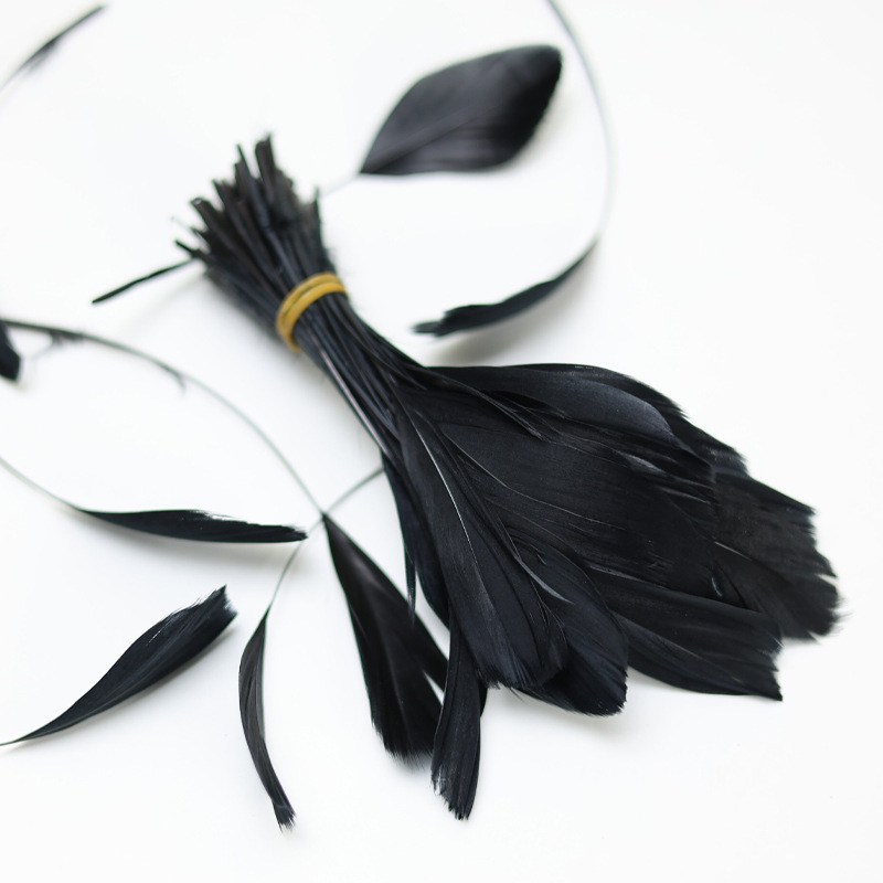 Plumas negras al por mayor DIY accesorios de decoración de ropa accesorios escenas de diseño de fábrica de plumas tienda directa
