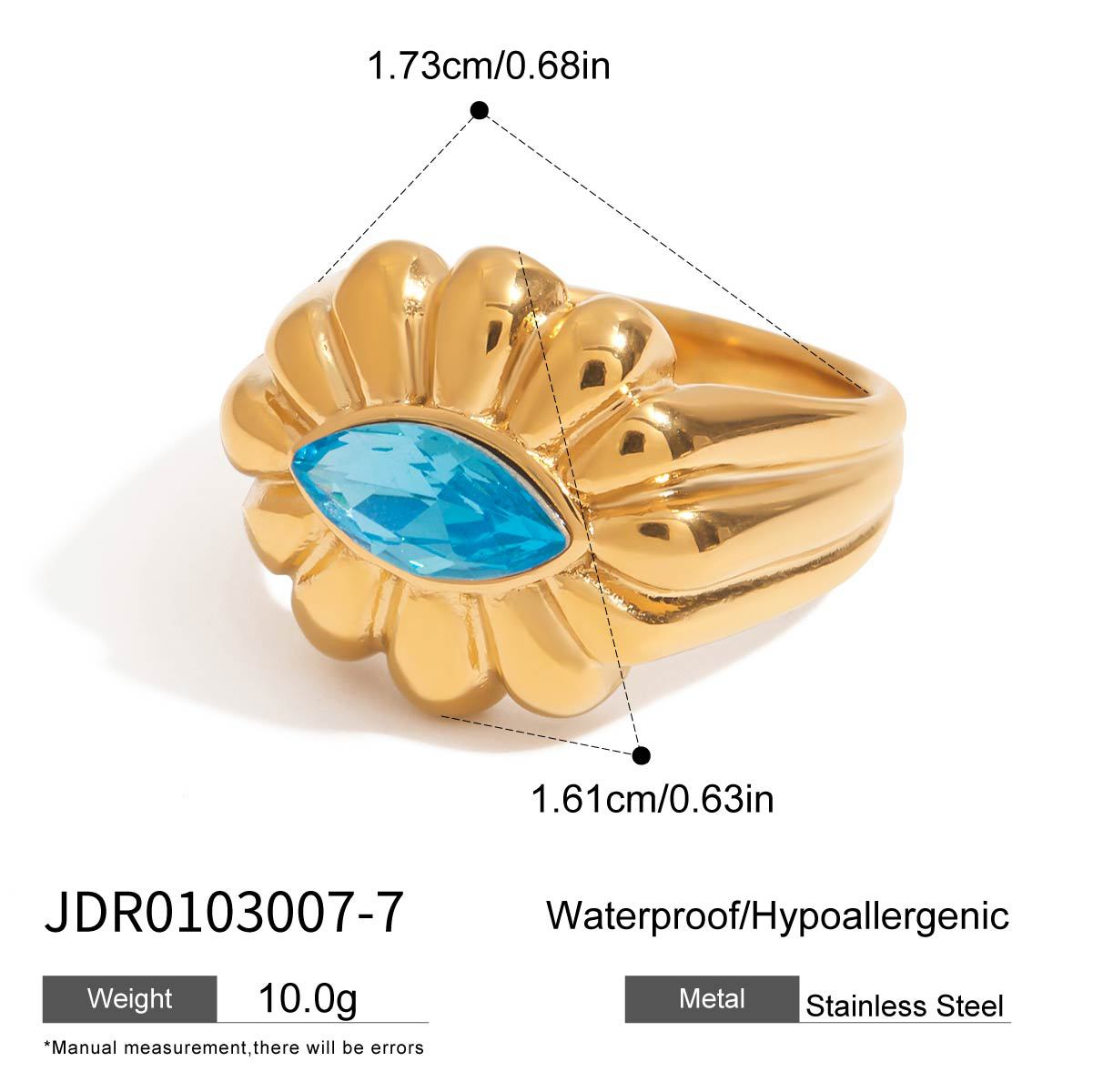 Jieding anillo de circón europeo y americano, joyería de acero de titanio que no se desvanece, lujo ligero, joyería de acero inoxidable de alta calidad, anillos transfronterizos