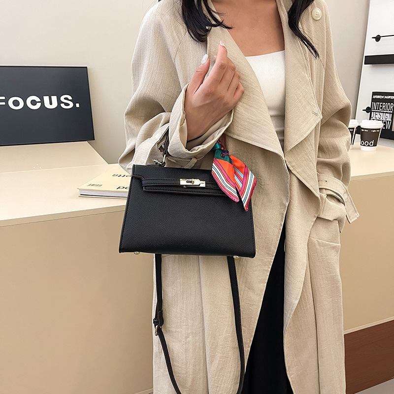 Bag2024 nuevo sentido de alta gama bolso portátil transfronterizo platino Kelly bolso moda femenina 100 bolso de hombro único