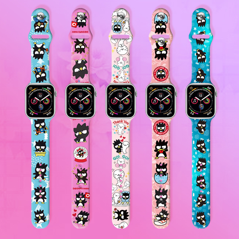 Kuromi Kt Cat and Cinnamoroll Sanrio Watch Strap Suitable for Apple Iwatch, Huawei Fit, Xiaomi Watch Bracelet