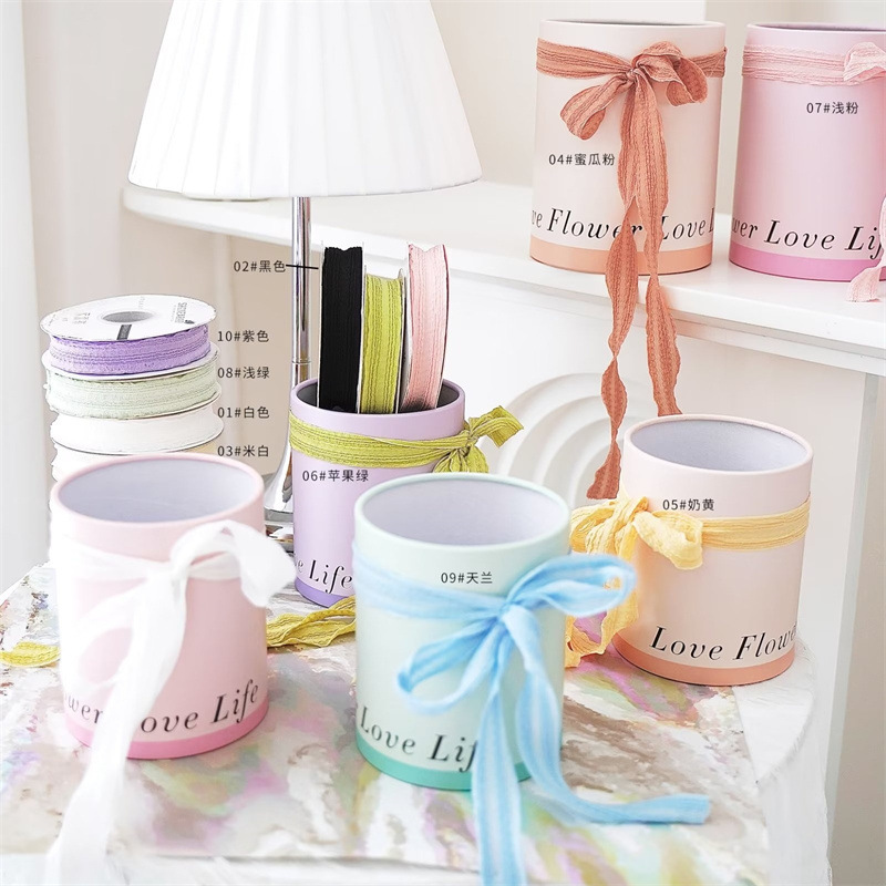 Fábrica de fiestas de flores al por mayor nueva cinta de embalaje de tejido plegado cinta de colores flores regalos de embalaje cinta de accesorios