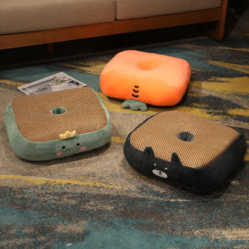 Summer mat seat cushion thickening and heightening mat ground ice silk butt cushion short car practice driving test seat cushion