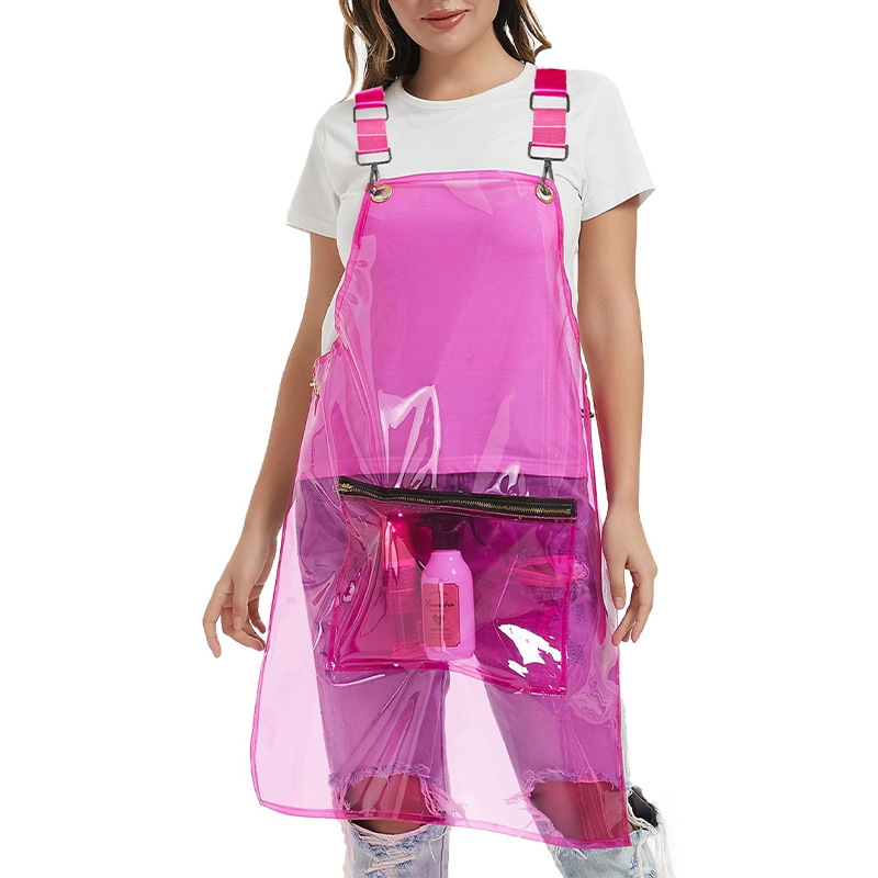 Foreign Trade Cross-Border Tpu Apron Waterproof Oil Painting Artist Barber Translucent Work Clothes Apron Customization