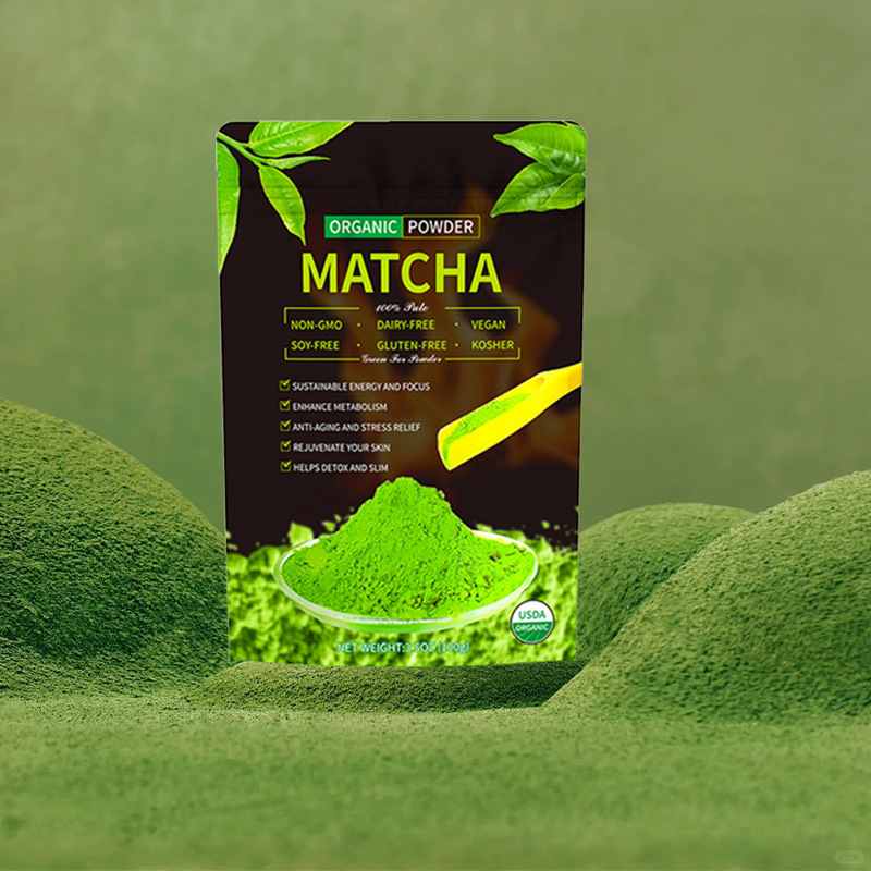 Organic Matcha Green Tea Powder Ma Dai Cha 100g Bag Culinary Grade for Tea Lattes and Baking key features