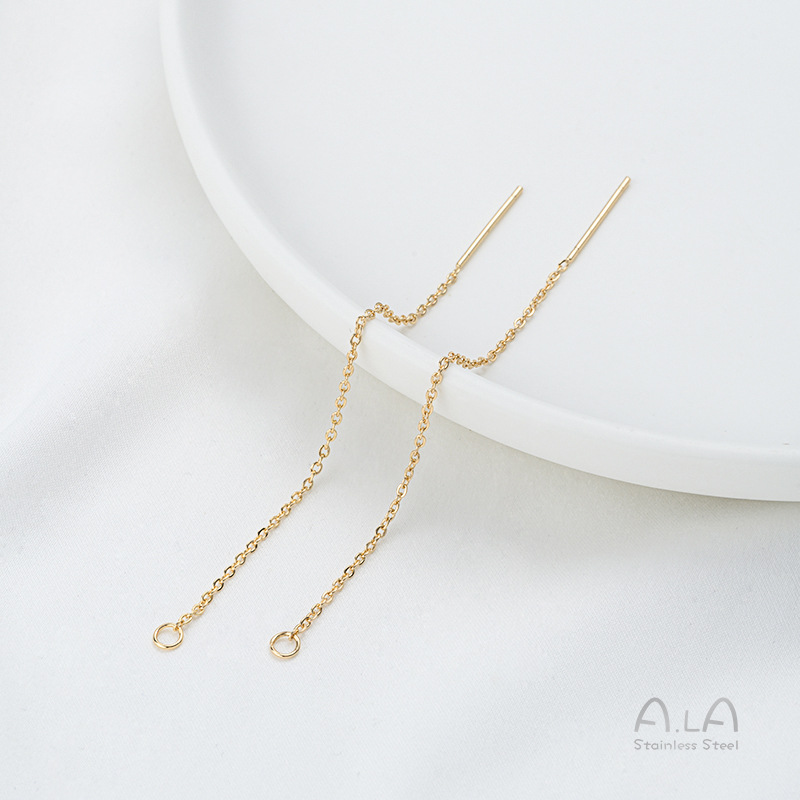 Ladle gold fine ear wire 1 pair of 2