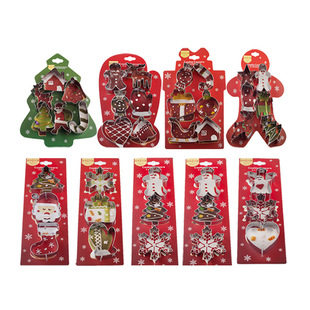 Cross-border Christmas Cookie Mold Snowman Snowflake Christmas suit Cookie Cut DIY Baking Mold