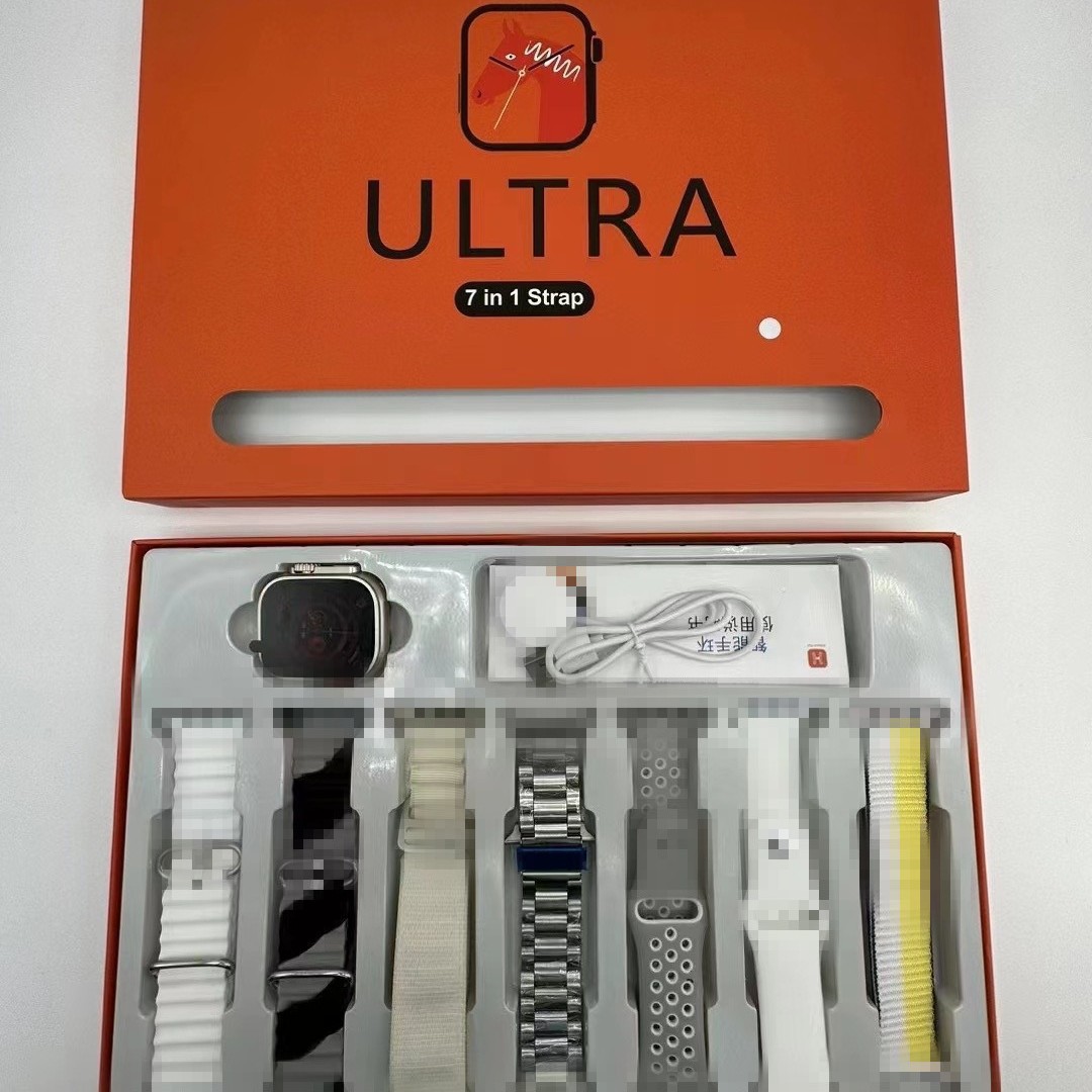 Ultra7in1 llamada Bluetooth reloj inteligente 7 unidades traje de carga inalámbrica recordatorio de Salud del ritmo cardíaco reloj deportivo