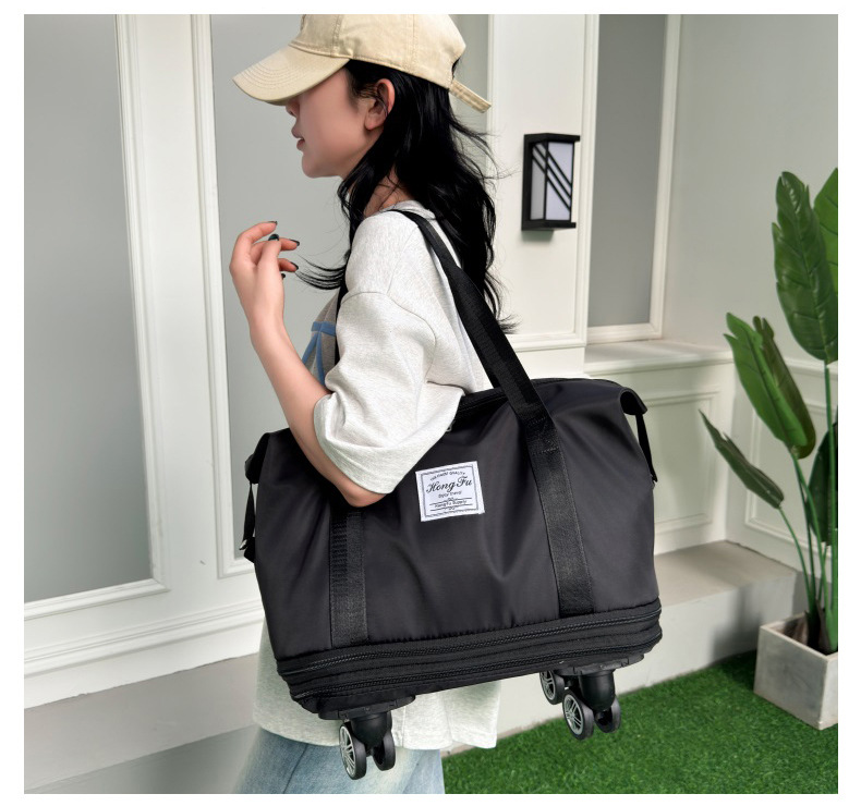 Extra large capacity travel bag, security lock universal wheeled maternity bag, short distance business trip airplane bag storage bag