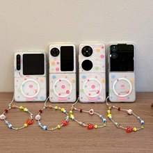 波漾磁吸ins彩色纽扣适用华为puraX折叠屏手机壳三星zflip7防摔女