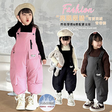 儿童冬季羽绒裤2025新款男宝宝洋气羽绒背带裤女童冬装舒适保暖裤