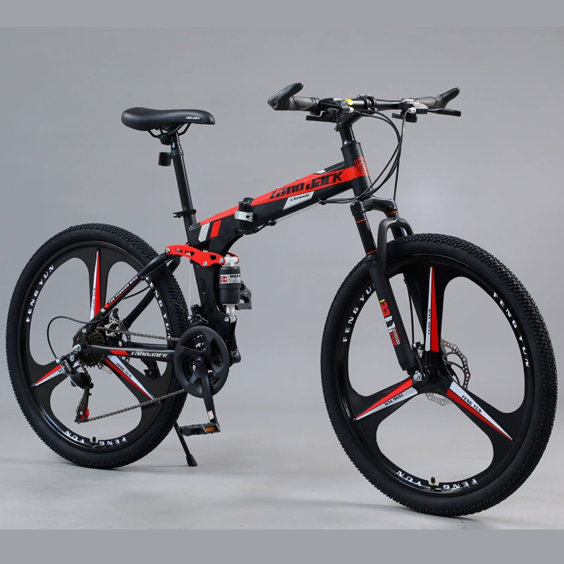 Shock-absorbing folding mountain mountain bike