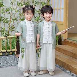 幼儿园六一表演服唐装中式汉服夏装男女宝宝姐弟装古装合唱演出服