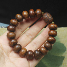 黑花梨15*10算盘珠貔貅佛珠手串枣珠手链木质文玩念珠手链批发