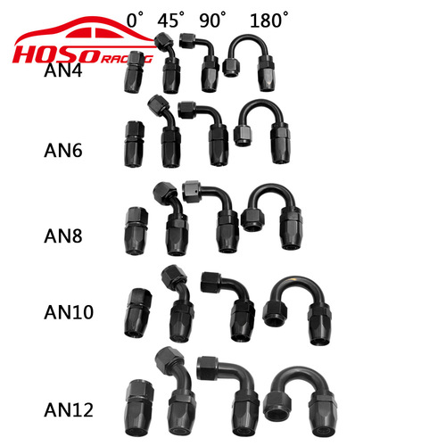 Rotating car oil cooling retrofit 0-180 degree detachable quick oil cooling joint aluminum alloy oil pipe joint an6