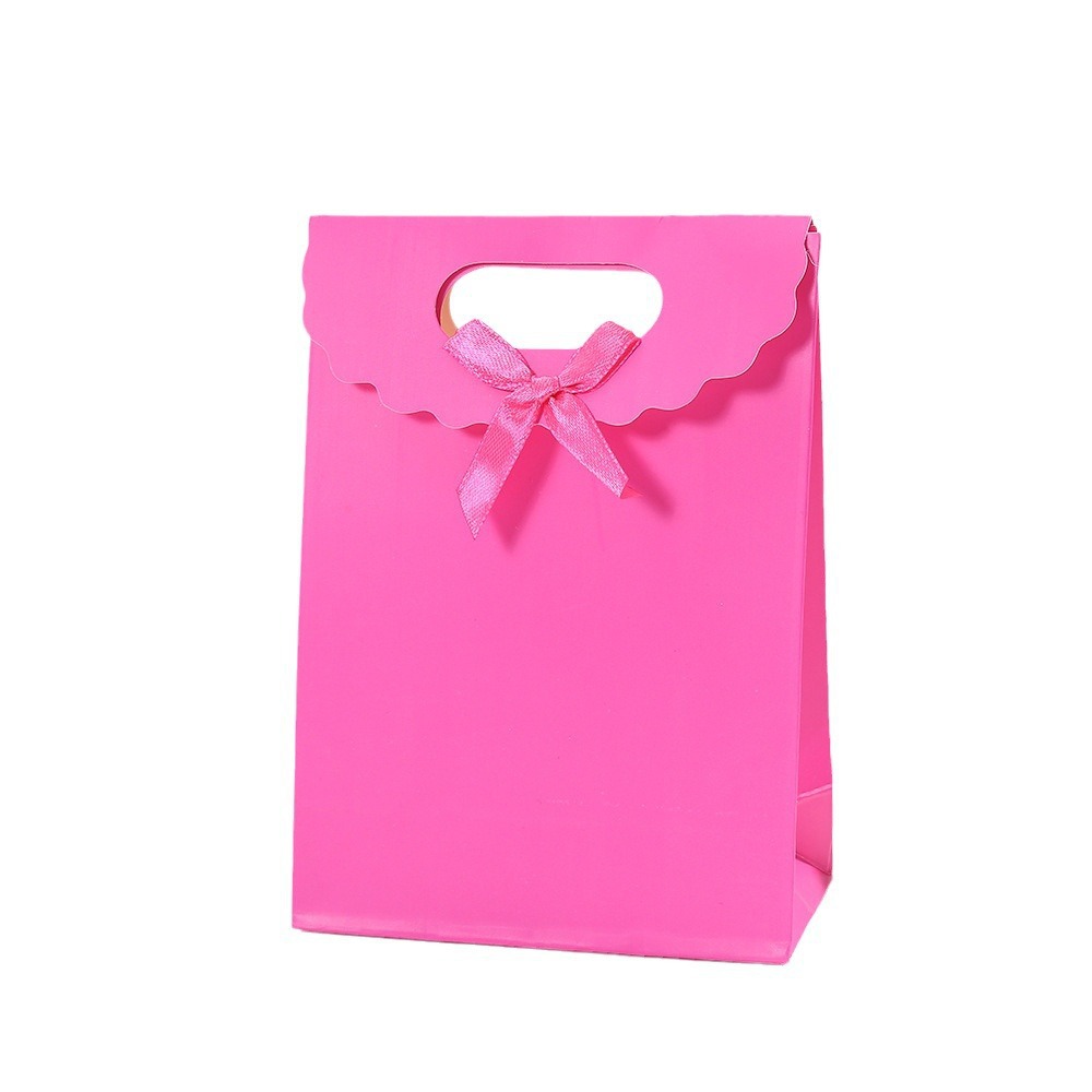 Bolsa de cartón blanco de color sólido Bolsa de regalo de color dopamina Bolsa de embalaje de regalo de gran capacidad LOGO se puede imprimir en bolsas de mano