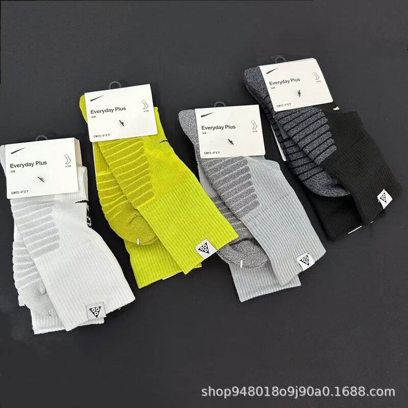 New Acg Outdoor Hiking Socks Quick-Drying Ski Socks Mountaineering Sports Socks Thickeneded Towel Bottom High Tube Cycling Socks Long