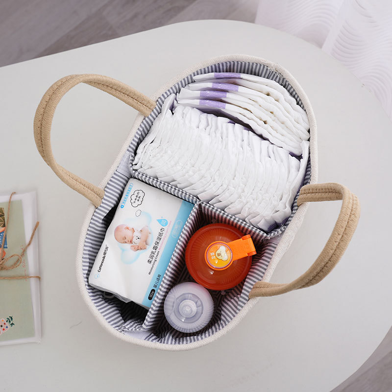 Cesta de almacenamiento de artículos para bebés personalizados Cesta de almacenamiento de botellas de leche pañales impermeables Cesta de almacenamiento de artículos para madres y bebés