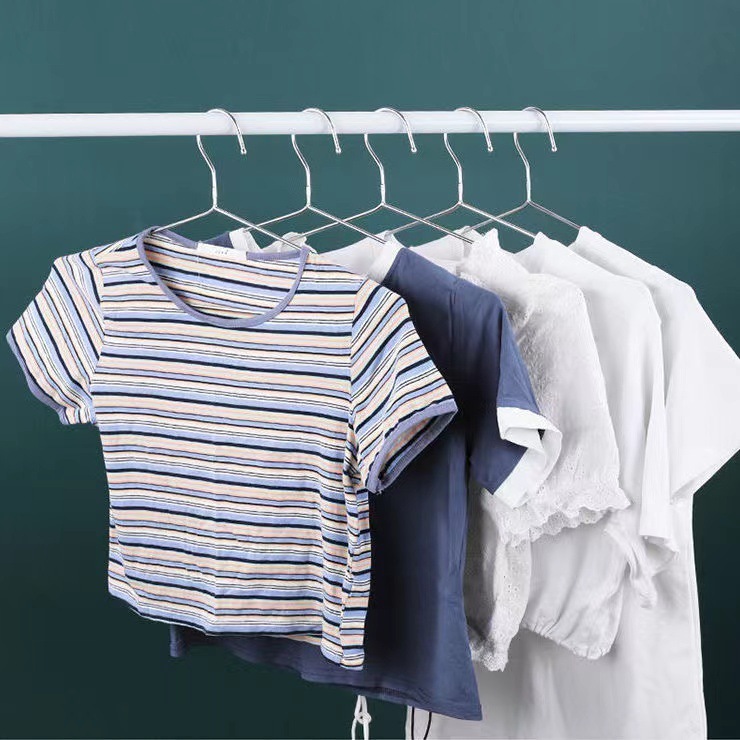 不锈钢衣架304家用挂衣凉晾挂钩架子衣服撑子铁加粗加厚大衣衣挂|undefined