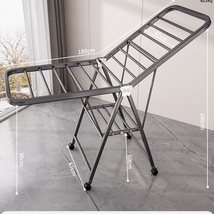 Percha de secado plegable para piso doméstico dormitorio balcón percha de secado para bebés interiores colgante de secado frío colcha de secado artefacto mágico image 21