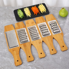 New 14-inch Stainless Steel Screw Fix Bamboo Sliding Shredder for Home Potatoes and Radishes, Coarse Slit Vegetable Shredder