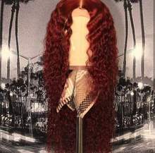 欧美假发时尚化纤发非洲小卷发 wig假发女士酒红长卷发化纤高温丝