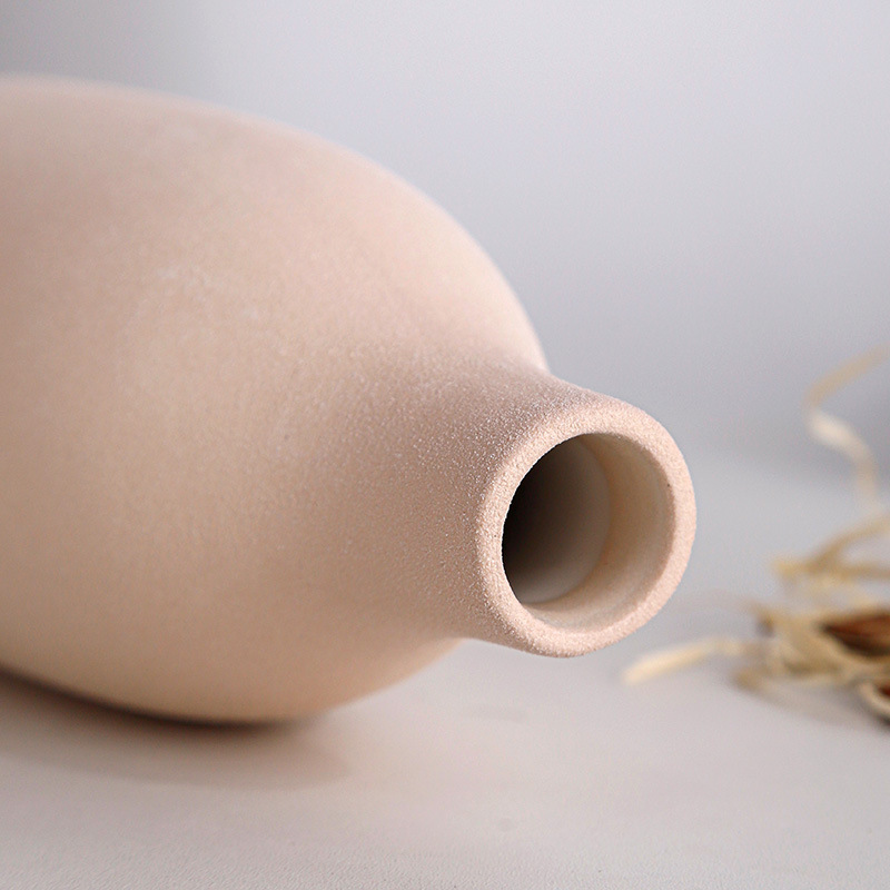 vasijas de cerámica esmeriladas en flor seca decoración nórdica creativa simple adornos domésticos plantas venta caliente transfronteriza