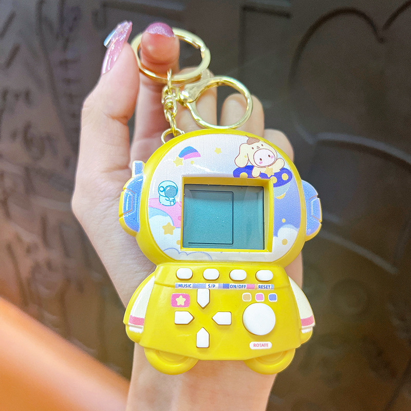クリエイティブハンドヘルドロシアブロックゲーム機キーホルダー携帯バッグアクセサリー玩具プレゼント卸売り